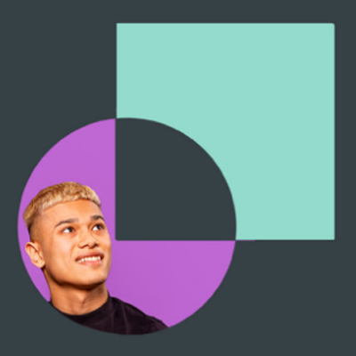 Image of a student, cut out from the flyer